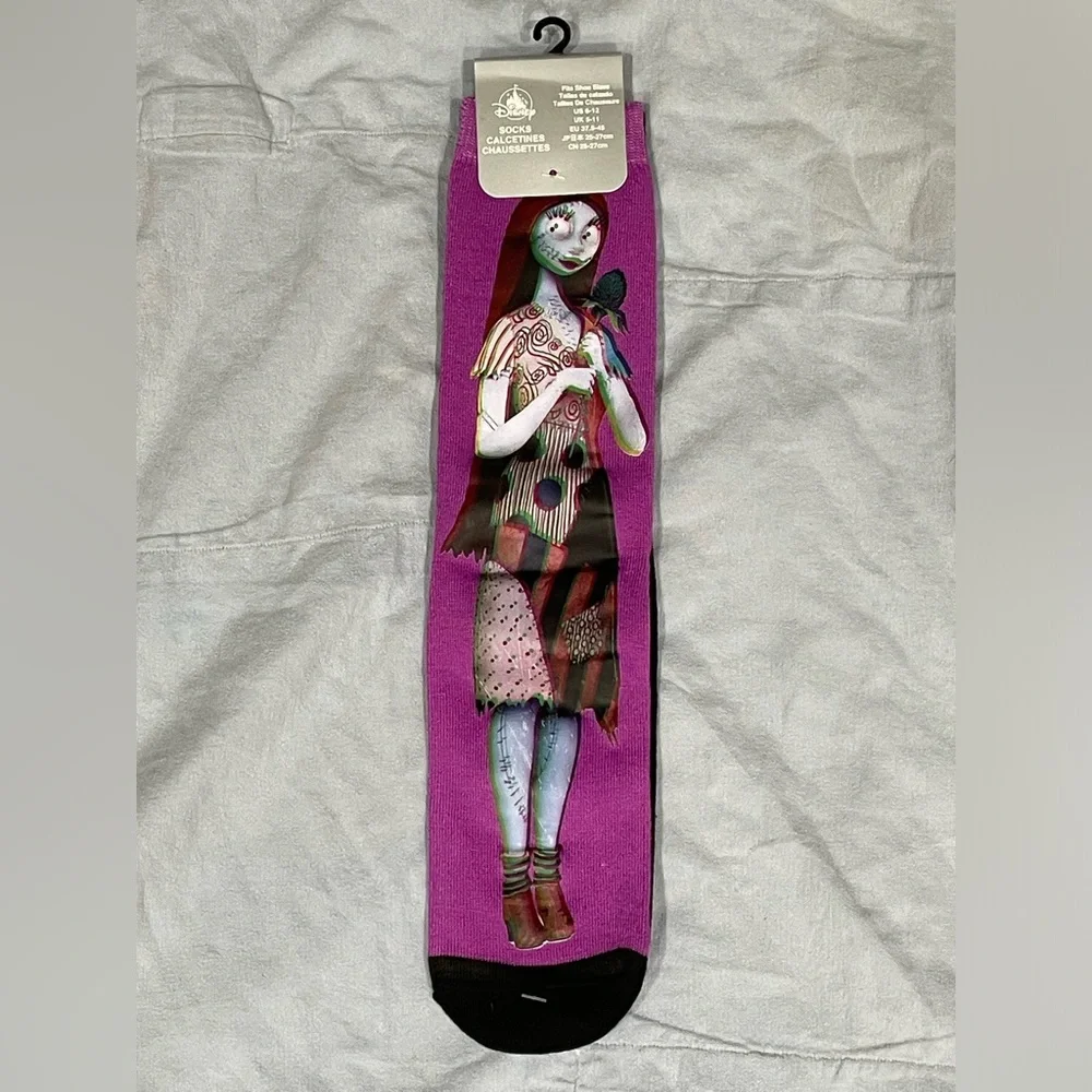 NEW Disney Parks Nightmare Before Christmas Jack & Sally Socks Adult‎ Sz 6-12